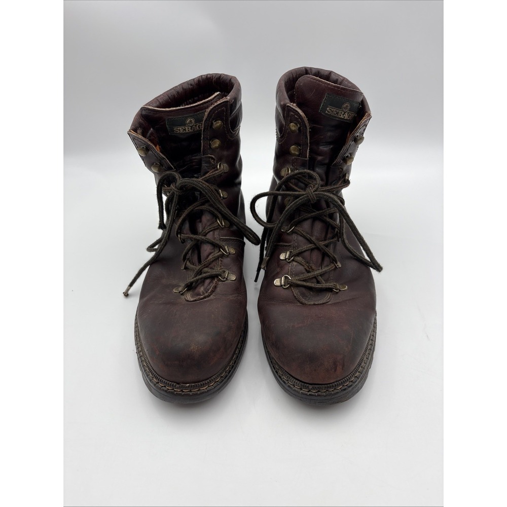 Vintage Sebago Drysides Mens 10.5 Maroon Waterproof Leather Hiking Boots USA